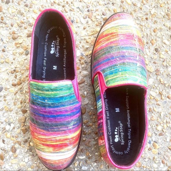 Spring Step SKITELZ Comfort Rainbow Loader Clogs 8 - Picture 1 of 9